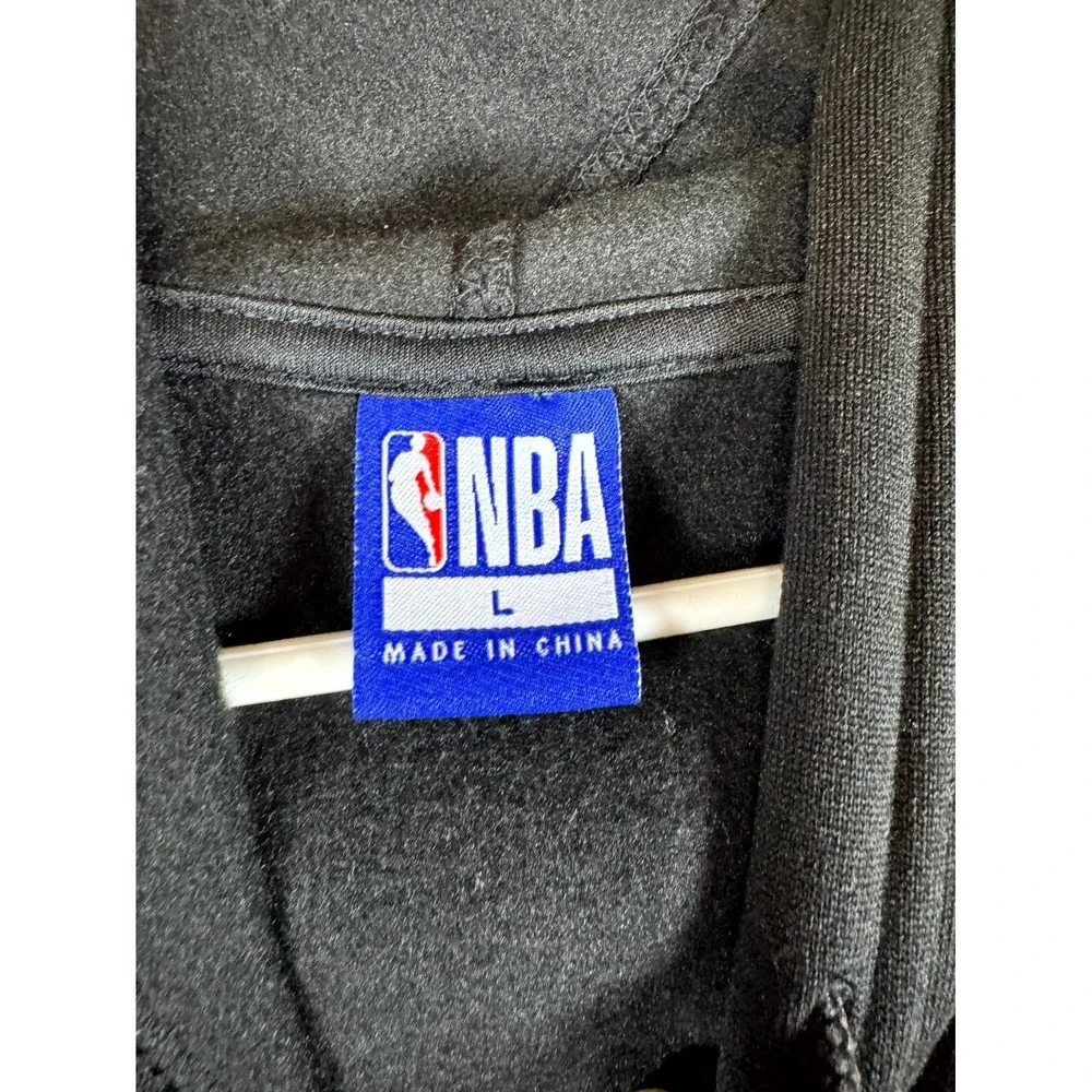 NBA Borderline Fleece‎ Hoodie Mens L Red Black Colorblock Performance Sweatshirt